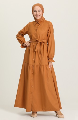 Tan Hijab Dress 21Y8245B-07