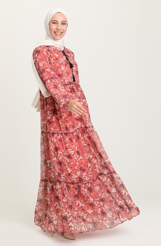Dusty Rose Hijab Dress 21Y8278A-05