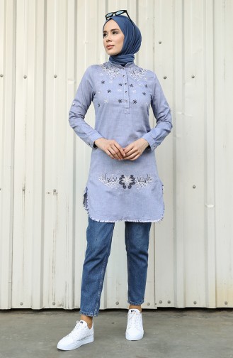 Navy Blue Tuniek 5008-06