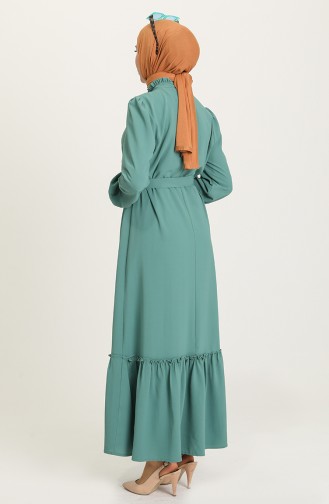 Unreife Mandelgrün Hijab Kleider 5010-01