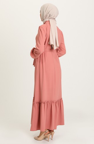 Robe Hijab Rose Pâle 5010-03