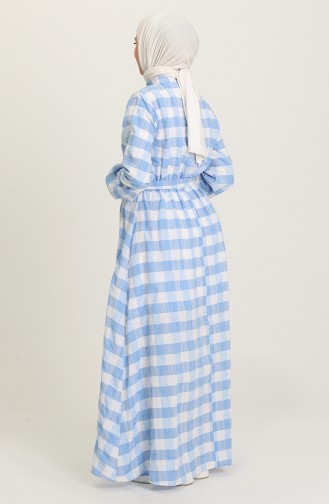 Blue Hijab Dress 5012-02