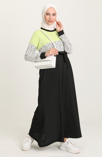 Black Hijab Dress 4510A-01