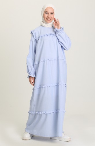 Ice Blue Hijab Dress 21Y8306-08