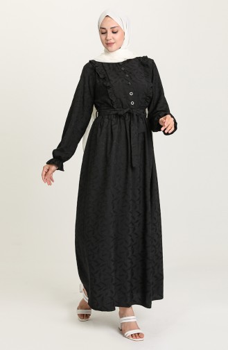 Black Hijab Dress 21Y8338A-03