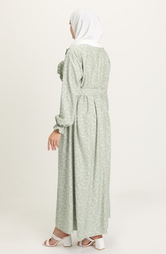 Unreife Mandelgrün Hijab Kleider 21Y8338A-05