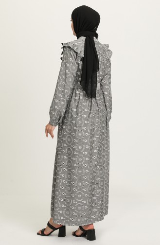Grau Hijab Kleider 21Y8417-01