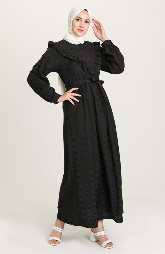 Black Hijab Dress 21Y8417-02