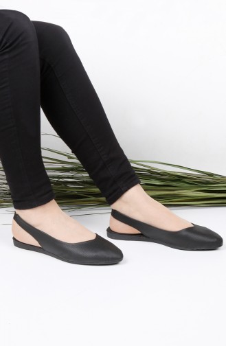 Black Woman Flat Shoe 0172-08