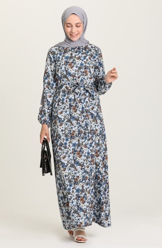 Robe Hijab Indigo 9076-01