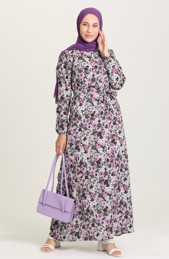 Robe Hijab Pourpre 9076-04