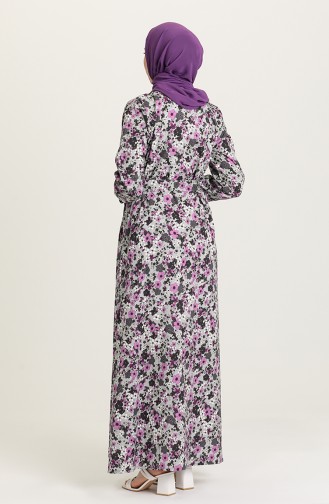 Robe Hijab Pourpre 9076-04