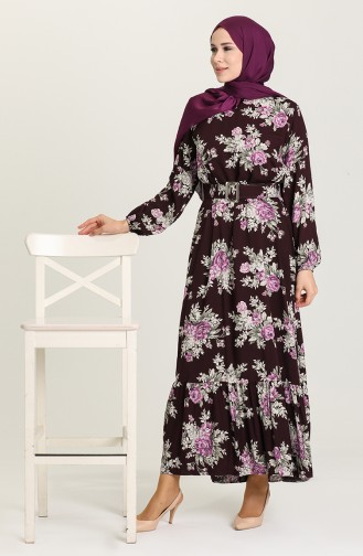 Lila Hijab Kleider 2201-02