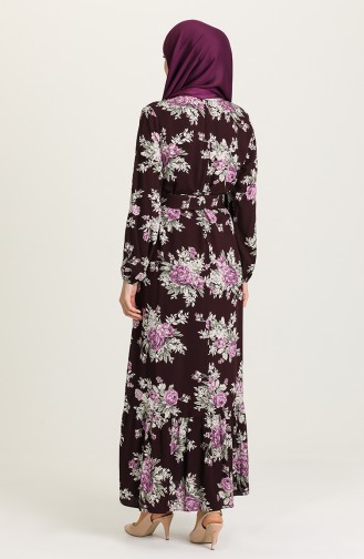 Purple Hijab Dress 2201-02