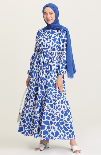 Saxe Hijab Dress 4568-05