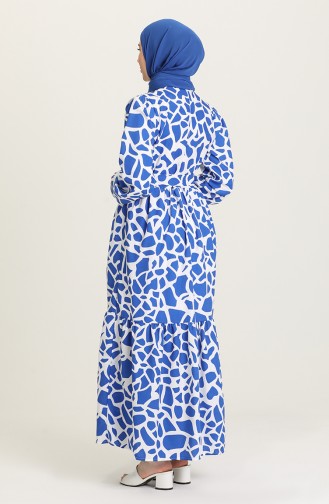 Saxe Hijab Dress 4568-05