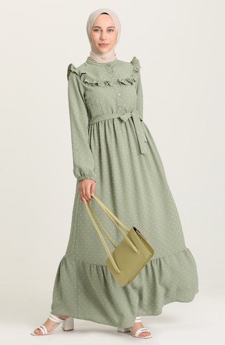 Robe Hijab Vert noisette 21Y8302-02