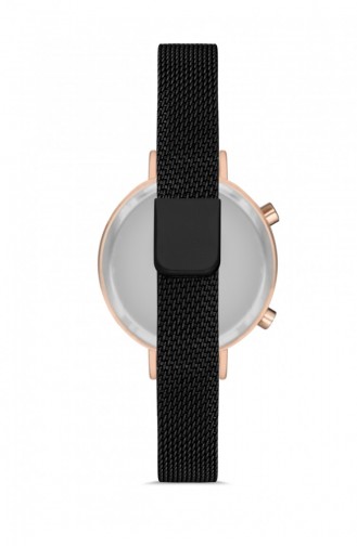 Siyah Rose Gold Kadın Dijital Hasır Kordon Kol Saati Mk1130421Ys10 003 251