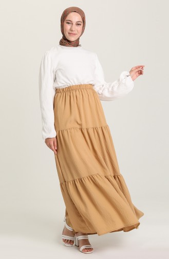 Sand Beige Skirt 1020211ETK-03