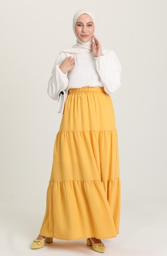 Saffron Colored Skirt 1020211ETK-09