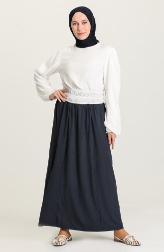 Navy Blue Skirt 8314-1