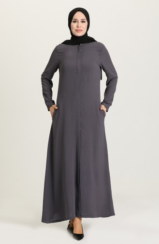 Dark gray Abaya 1022-08