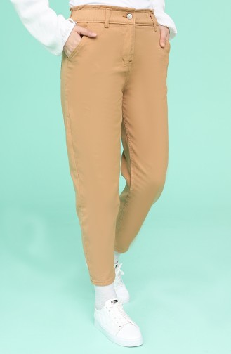 Gabardin Kumaş Kot Pantolon 7511-04 Camel