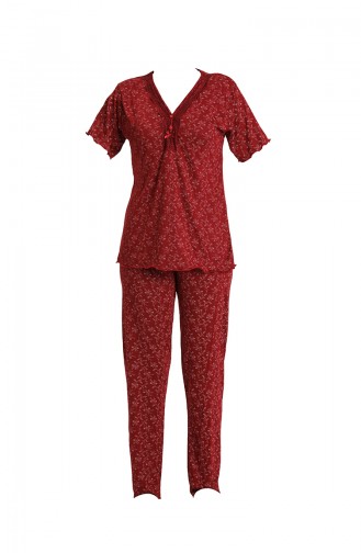 Weinrot Pyjama 8080-01