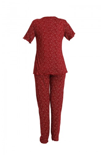 Weinrot Pyjama 8080-01