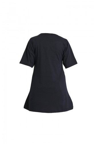 Baskılı T-shirt 5601-03 Lacivert