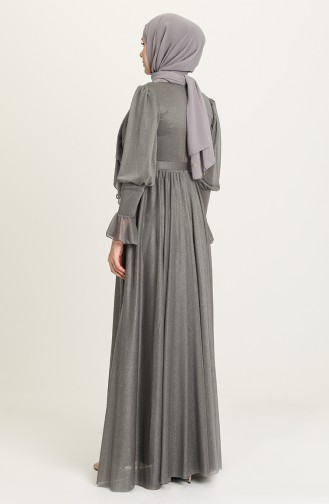 Dunkel-Grau Hijab-Abendkleider 5367-17