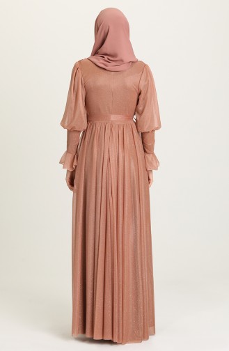 Zwiebelschalen Hijab-Abendkleider 5367-18