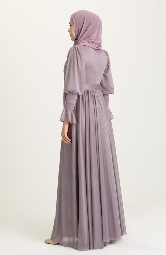 Dark Violet Hijab Evening Dress 5367-20