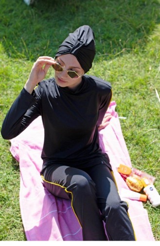 Maillot de Bain Hijab Noir 1947