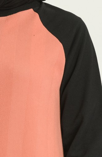 İki Renk Eşofman Takım 21052-03 Gül Kurusu