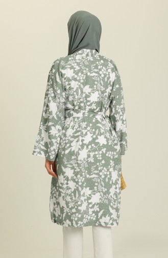 Desenli Kimono 5380-03 Haki