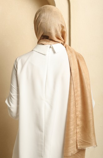 Üçgen Desen Jakar Şal 19069-07 Camel