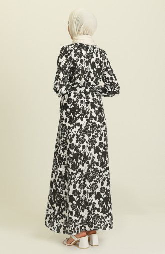 Black Hijab Dress 9077-03