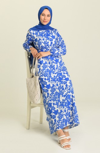 Robe Hijab Blue roi 9077-04