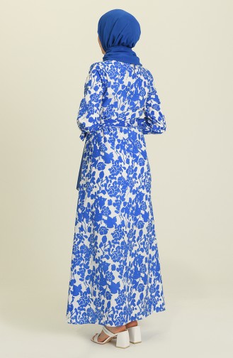 Robe Hijab Blue roi 9077-04