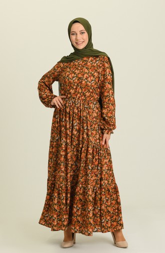 Khaki Hijab Dress 2023-01