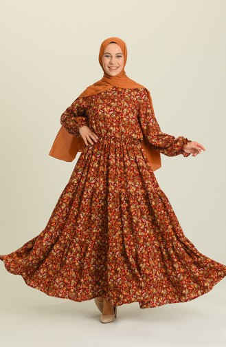 Claret Red Hijab Dress 2023-02