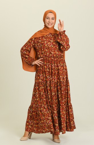 Claret Red Hijab Dress 2023-02