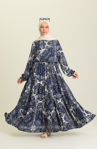 Robe Hijab Blue roi 2023A-01