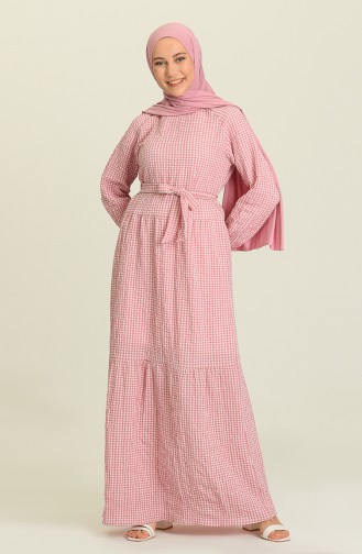 Pink Hijab Dress 5377-04
