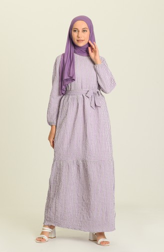 Purple Hijab Dress 5377-05