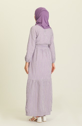 Lila Hijab Kleider 5377-05