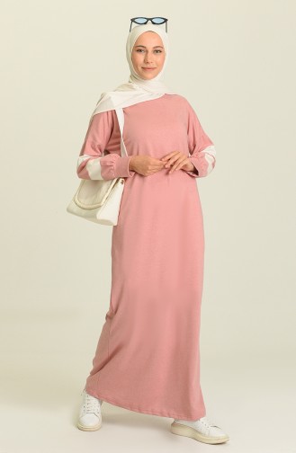 Robe Hijab Rose Pâle 1005-05