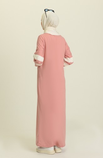 Robe Hijab Rose Pâle 1005-05