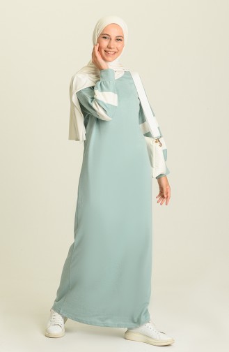 Robe Hijab Vert noisette 1005-07